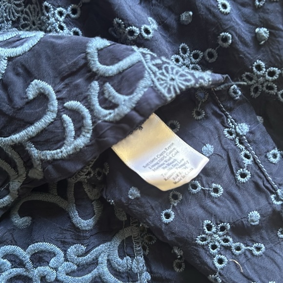 Johnny was blue embroidered tunic M - Picture 4 of 4